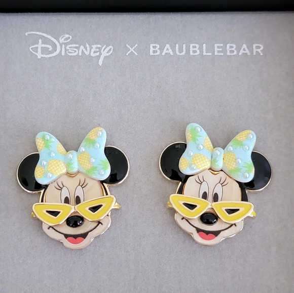Disney X Baublebar Minnie Mouse Earrings NWT - Picture 2 of 3
